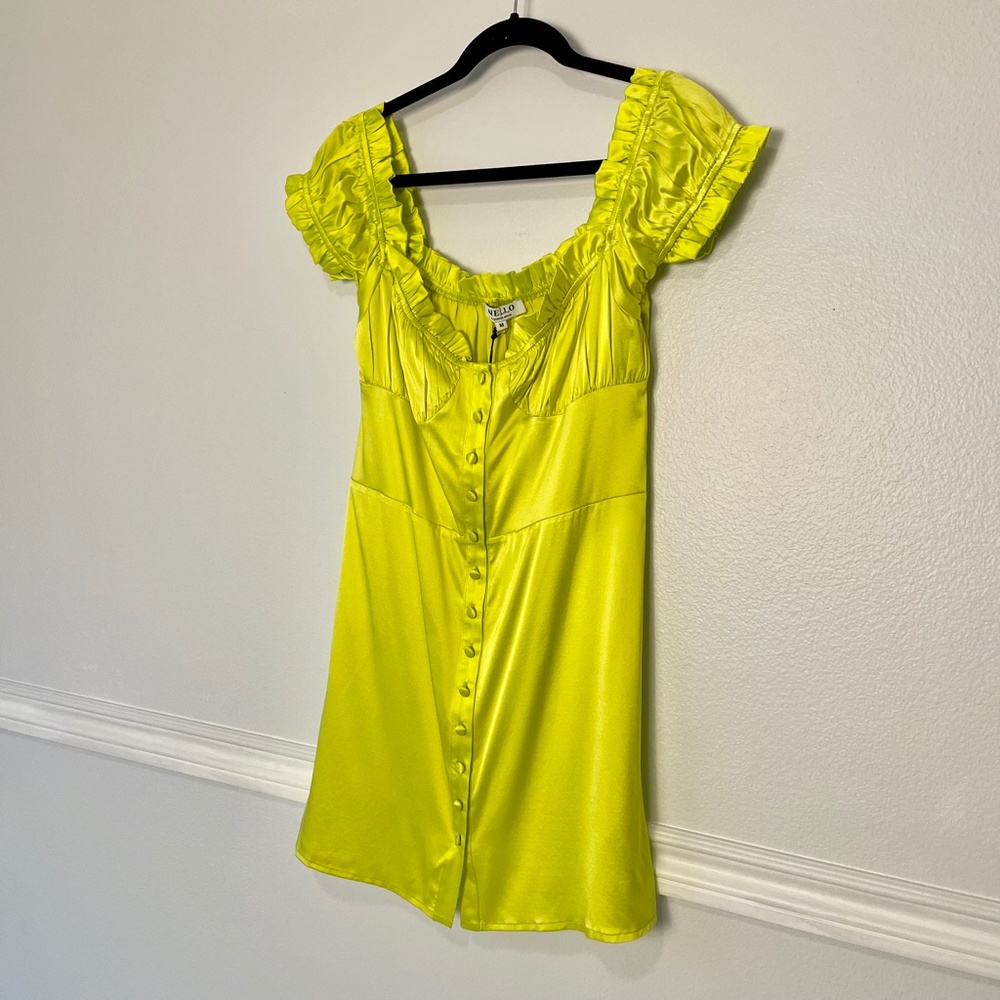 Frankie's Bikinis Neon Lime Mini Dress - Picture 5 of 11